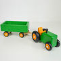 Wooden Tractor And Trailer Toy, thumbnail 6 of 10