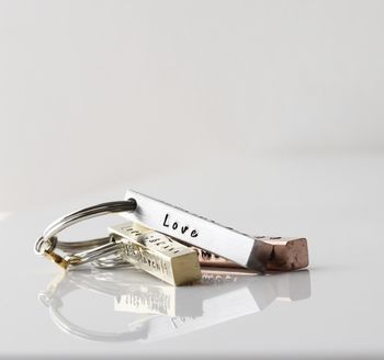 Personalised Copper Bar Keyring For Mum, 5 of 8