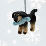 Personalised Felt Dog Hanging Christmas Decoration, thumbnail 5 of 5