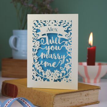 Personalised Papercut Proposal Card, 4 of 7