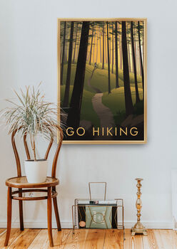 Go Hiking Travel Poster Art Print, 5 of 8