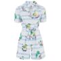 Emma Playsuit In Cotton Seaside Print Vintage 1940s Style, thumbnail 1 of 2