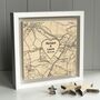 Personalised Wedding Venue Location Map Print On Wood, thumbnail 6 of 10