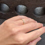 Hammered Gold Wishbone Shaped Diamond Wedding Ring, thumbnail 2 of 5