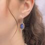 Molten Sterling Silver Blue Labradorite Drop Earrings, thumbnail 2 of 8
