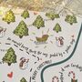 North Pole Magical Map Christmas Wrapping Paper, thumbnail 3 of 12