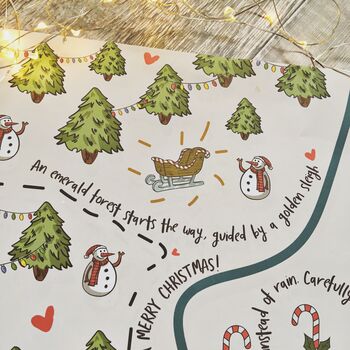 North Pole Magical Map Christmas Wrapping Paper, 3 of 12