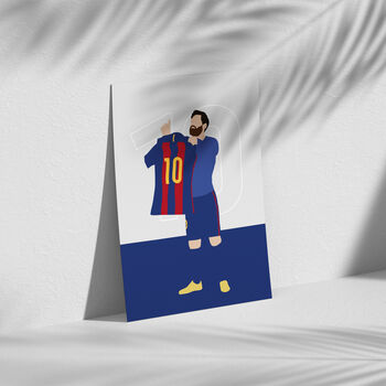 Lionel Messi Barcelona Print, 3 of 4