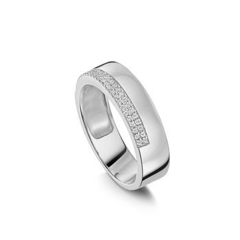 Single Crystal Band Ring 925 Solid Silver, 3 of 5