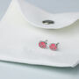 Sterling Silver Pink Pig Stud Earrings, thumbnail 4 of 5