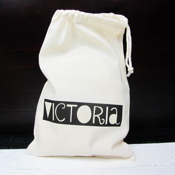 Personalised 'Monochrome Name' Storage Bags, 2 of 4