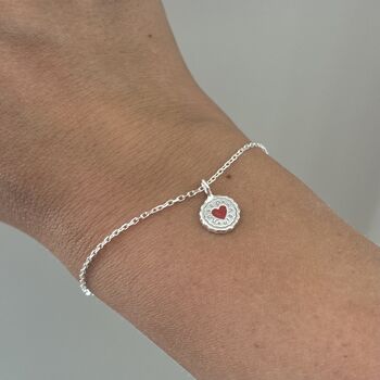 Sterling Silver Jammie Dodger Charm Bracelet Card Gift, 2 of 5