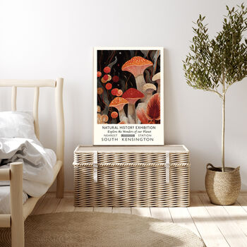 Natural History Museum Forest Mushroom Art Print, 3 of 4