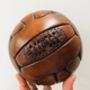 Small Vintage Style Leather Football With Stand, thumbnail 2 of 2
