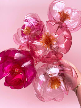 Pink Mix Bouquet Recycled Plastic Bottle Flowers, 6 of 12