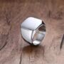 15mm Wide Top Flat Square Signet Unisex Ring, thumbnail 7 of 7