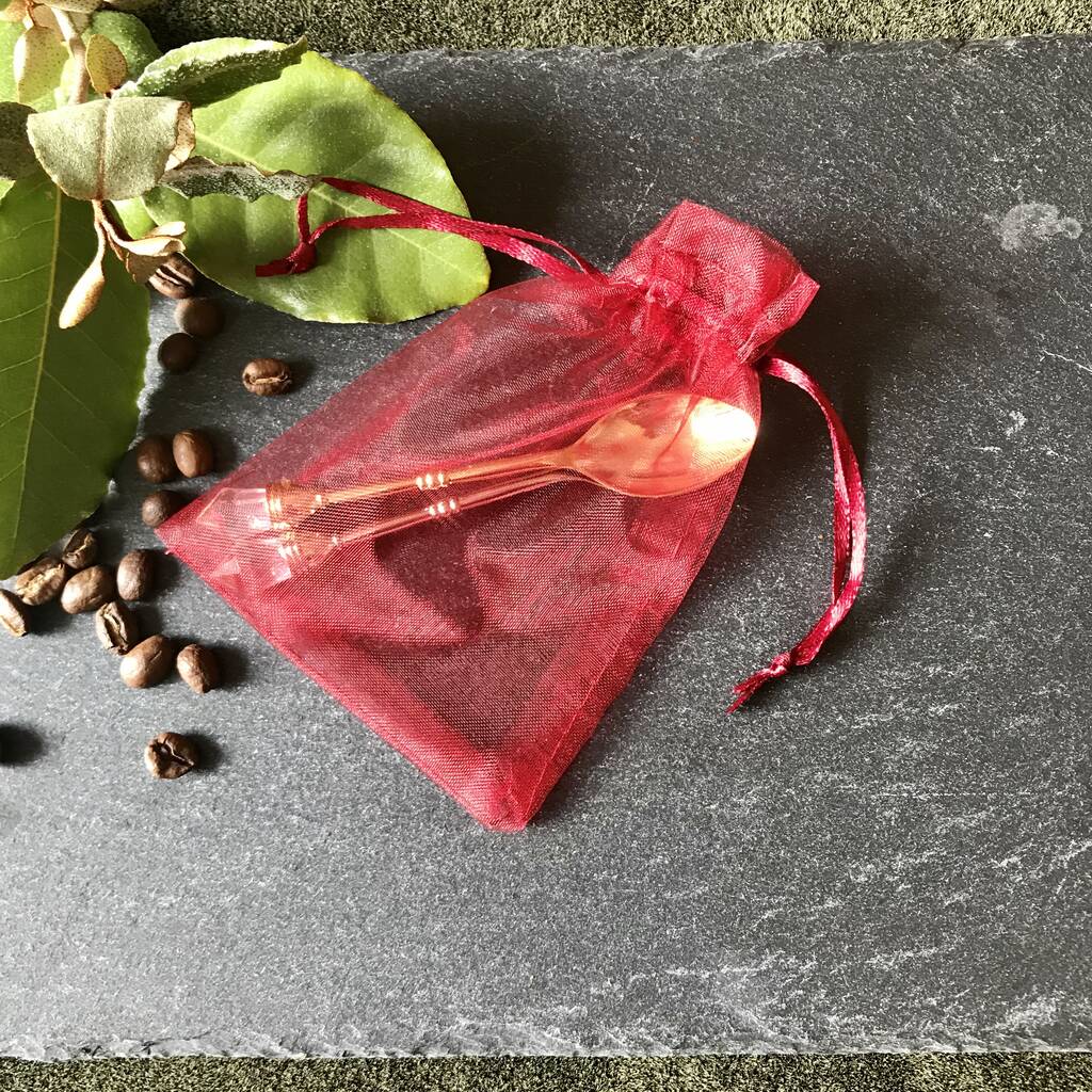 Set Of Two Mini Tea Spoons Gift By Natural Gift Store