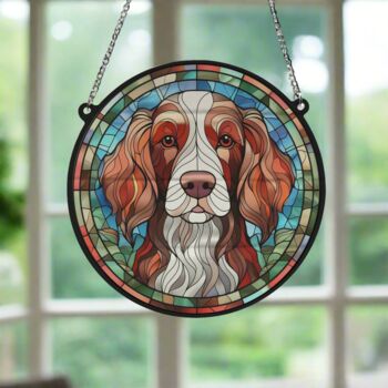 Welsh Springer Stained Glass Effect Suncatcher, 4 of 6