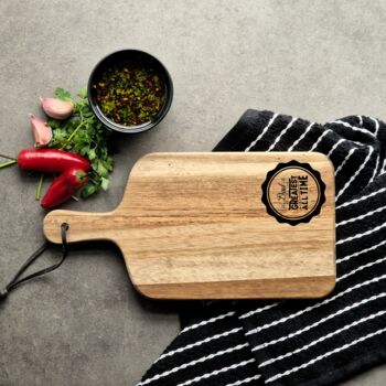 Natural Wood Chopping Board – Father's Day Gift, 5 of 11