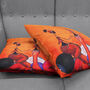 Orange Cushion Cover With Ethnic Trio African Women, thumbnail 4 of 7