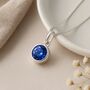 Personalised September Birthstone Necklace In Sterling Silver, thumbnail 1 of 11