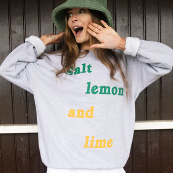 Salt Lemon And Lime Women’s Slogan Sweatshirt, 4 of 4