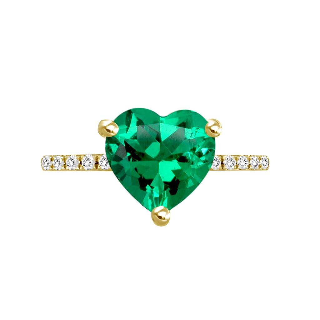 Emerald Love Diamond Ring By Talia Naomi Jewellery | notonthehighstreet.com