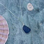 Cornish Sea Glass Pendant Rare Blue No. Two, thumbnail 3 of 6