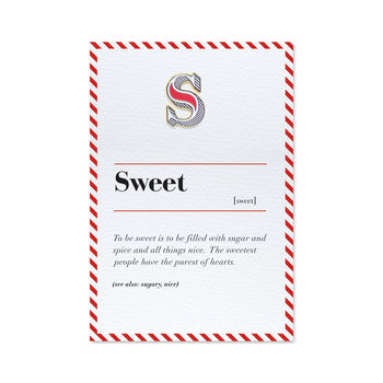 S Is For Sweet Pin Badge And Card, 4 of 4