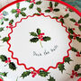 Christmas Holly Green And Red Christmas Metal Drinks Tray, thumbnail 2 of 4