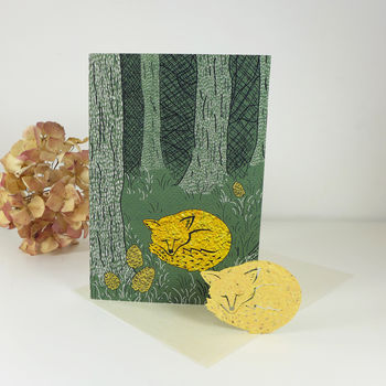 Plantable Fox Seed Paper Card, 2 of 4