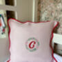 Monogrammed Scalloped Embroidered Pillow Cover, thumbnail 5 of 6