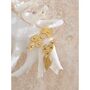 Monaco D’or Gold Crystal Fluted Bezel Flower Gala Drop Gift Earrings, thumbnail 2 of 4