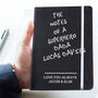 Personalised Any Message Black Hardback Notebook, thumbnail 3 of 4