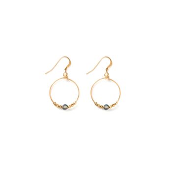 Labradorite Beaded Hoop Earrings, 3 of 4