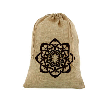 2pc Hessian Eid Mubarak Masjid Flower Gift Sacks, 2 of 3