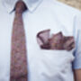 Dancys Mens Purple Floral Slim Style Tie, thumbnail 6 of 10