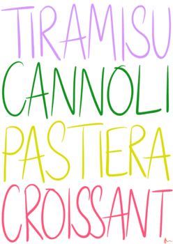 Dessert Lovers | Italian Dessert Kitchen Print, 3 of 3