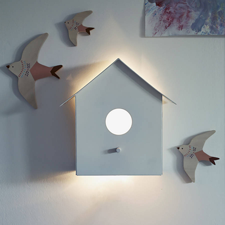 hallie bird house wall light, sample sale by rowen & wren