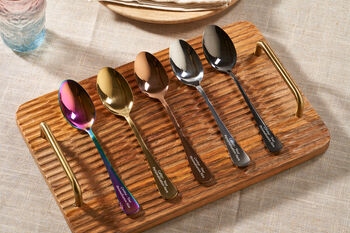 Personalised Rainbow Dessert Spoon With Free Engraving, 2 of 4