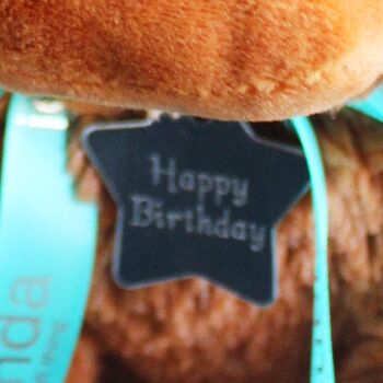 Happy Birthday Star Tag Large Highland Cow, 4 of 10