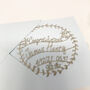Personalised Papercut New Baby Card, thumbnail 8 of 9