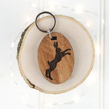 Personalised Stag, Pheasant, Hare And Dog Keyrings, 4 of 6
