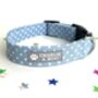Dog Collar In Red, Pink, Blue And Black Polka Dots, thumbnail 4 of 5