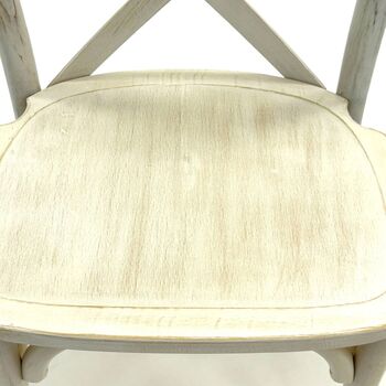 Limewash Wooden Crossback Chair: Wedding Venue Seating, 5 of 9