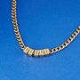 18k Gold Personalised Charm Necklace On Cuban Chain, thumbnail 1 of 12