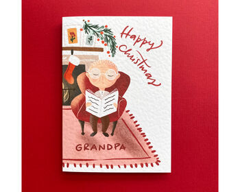 Christmas Greetings Card For Grandpa, 2 of 6