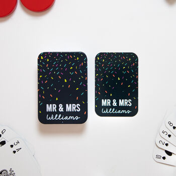 Personalised Wedding Confetti Playing Cards In A Tin, 3 of 8