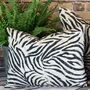 Zebra Print Linen Mix Cushion, thumbnail 4 of 12