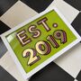 Date Personalised Letter Gold And Glass Sign, thumbnail 8 of 10